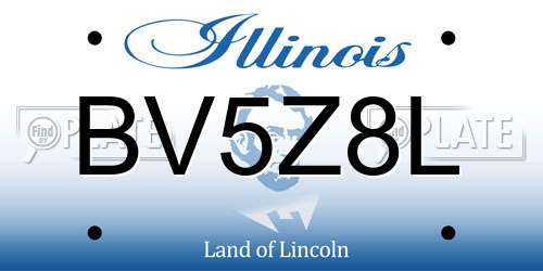 BV5Z8L Illinois License Plate