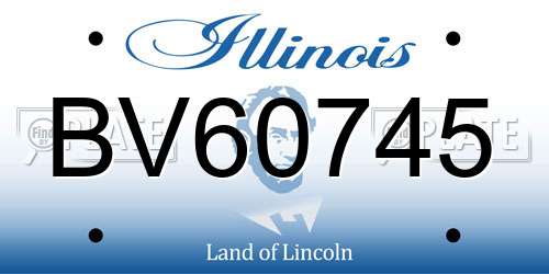 BV60745 Illinois License Plate