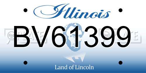 BV61399 Illinois License Plate