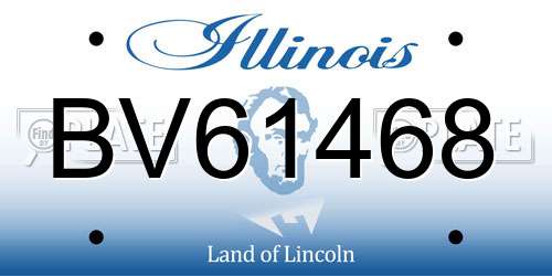 BV61468 Illinois License Plate