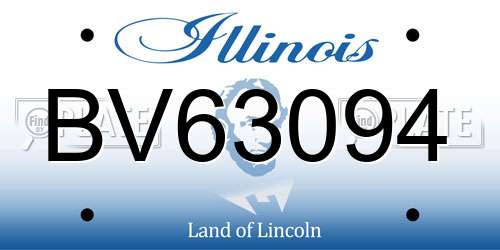 BV63094 Illinois License Plate