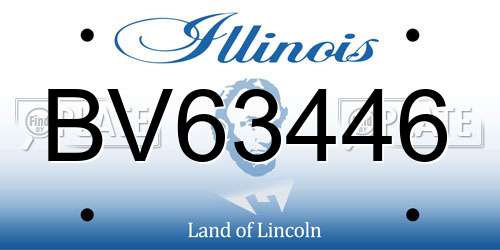 BV63446 Illinois License Plate
