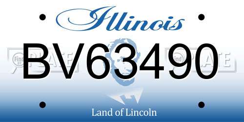 BV63490 Illinois License Plate