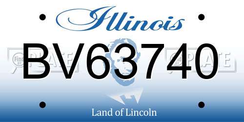 BV63740 Illinois License Plate