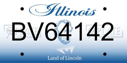 BV64142 Illinois License Plate