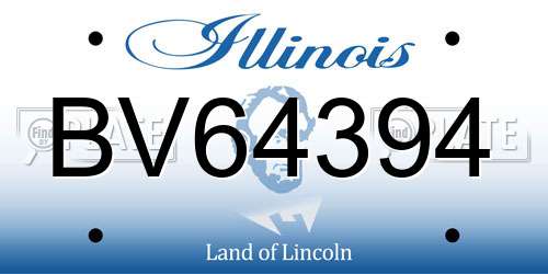 BV64394 Illinois License Plate