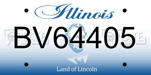 BV64405 Illinois License Plate