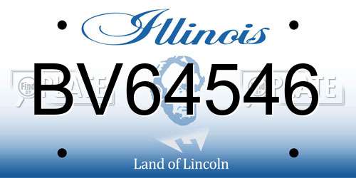 BV64546 Illinois License Plate