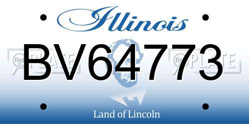 BV64773 Illinois License Plate