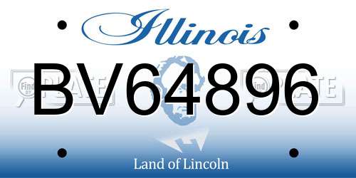 BV64896 Illinois License Plate