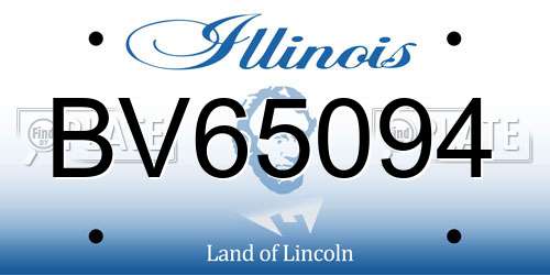 BV65094 Illinois License Plate