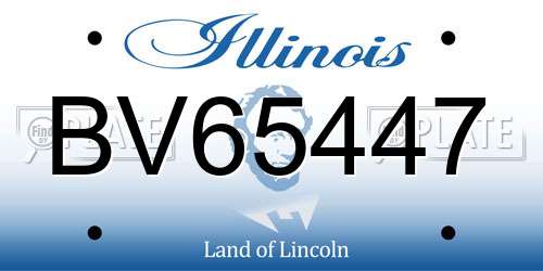 BV65447 Illinois License Plate