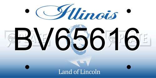 BV65616 Illinois License Plate