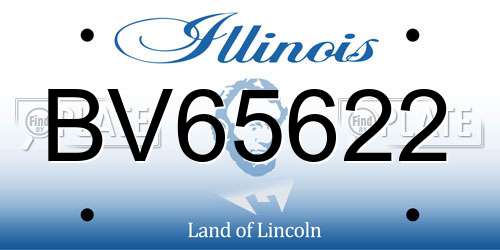 BV65622 Illinois License Plate