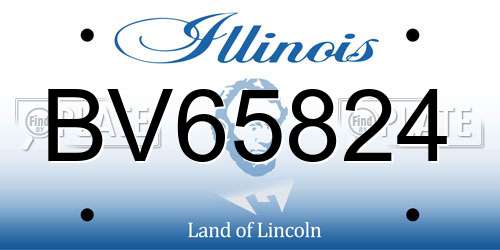 BV65824 Illinois License Plate