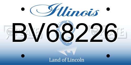 BV68226 Illinois License Plate