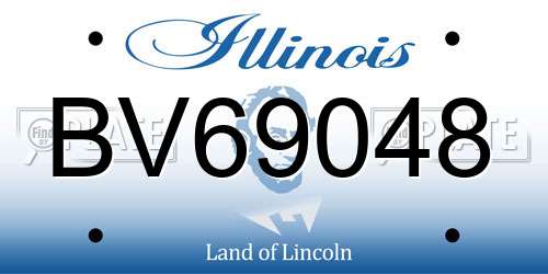 BV69048 Illinois License Plate