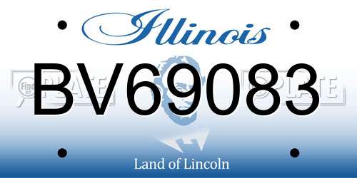 BV69083 Illinois License Plate