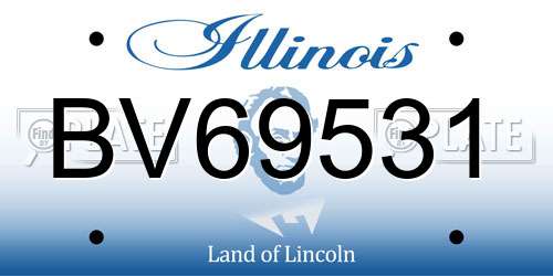 BV69531 Illinois License Plate