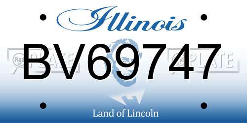 BV69747 Illinois License Plate