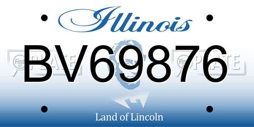 BV69876 Illinois License Plate
