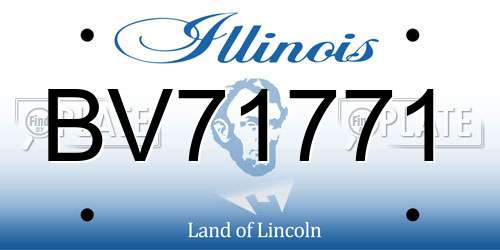 BV71771 Illinois License Plate