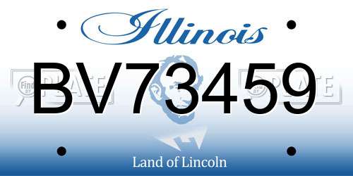 BV73459 Illinois License Plate