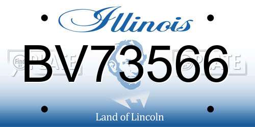 BV73566 Illinois License Plate