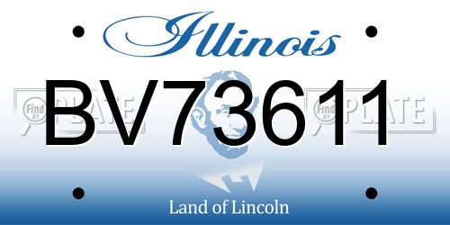 BV73611 Illinois License Plate