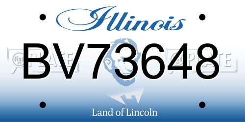 BV73648 Illinois License Plate
