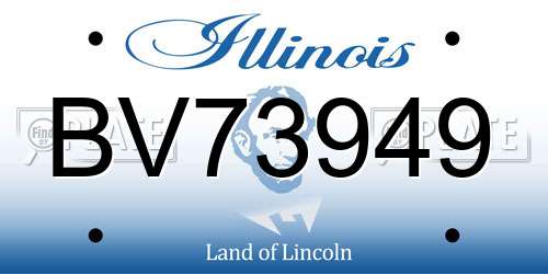 BV73949 Illinois License Plate