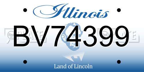 BV74399 Illinois License Plate