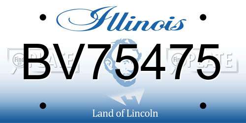BV75475 Illinois License Plate