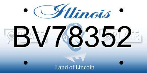 BV78352 Illinois License Plate