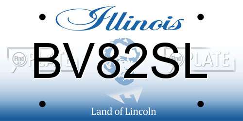 BV82SL Illinois License Plate