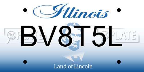 BV8T5L Illinois License Plate