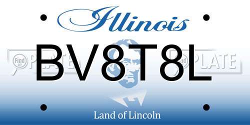 BV8T8L Illinois License Plate