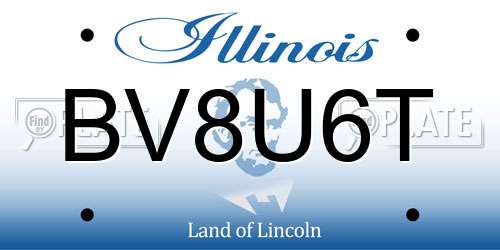 BV8U6T Illinois License Plate