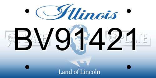 BV91421 Illinois License Plate