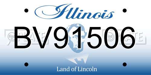 BV91506 Illinois License Plate
