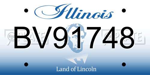BV91748 Illinois License Plate