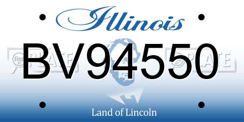 BV94550 Illinois License Plate