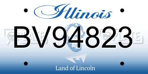 BV94823 Illinois License Plate