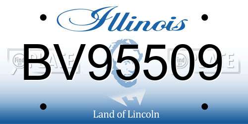 BV95509 Illinois License Plate