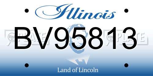 BV95813 Illinois License Plate