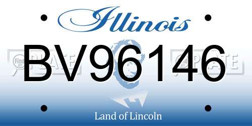 BV96146 Illinois License Plate
