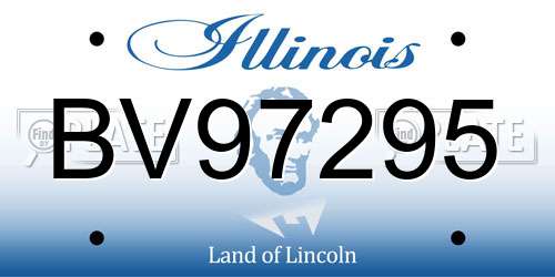 BV97295 Illinois License Plate