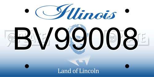 BV99008 Illinois License Plate