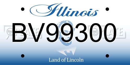 BV99300 Illinois License Plate