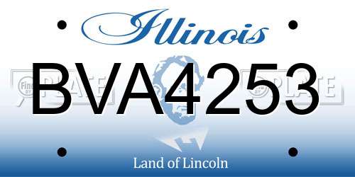 BVA4253 Illinois License Plate